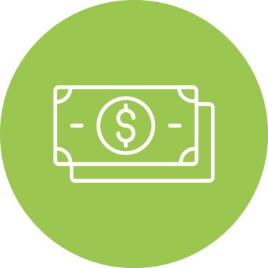 Para simgesinin vektör illüstrasyonu