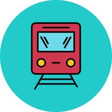 Modern bus simgesinin vektör illüstrasyonu