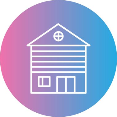 Bir ev simgesinin vektör illüstrasyonu