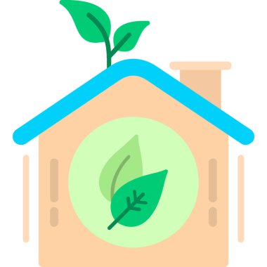 Beyaz arkaplanda ev evi simgesi ve vektör illüstrasyonu izole edildi