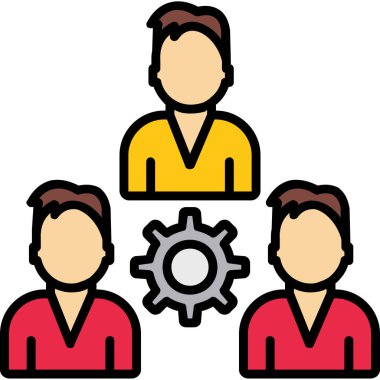 iş takım çalışması simgesi. vektör çizim