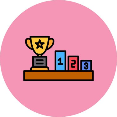 Trophy Kupası simge vektör çizim