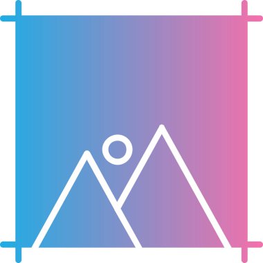 vektör dağ simgesi gösterimi