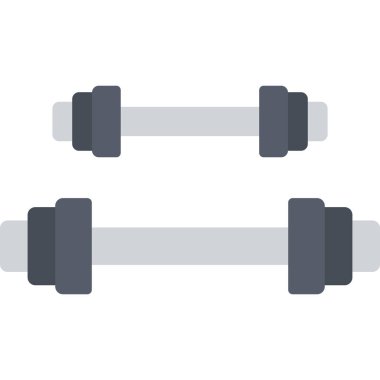 Fitness dambıl düz vektör simgeleri