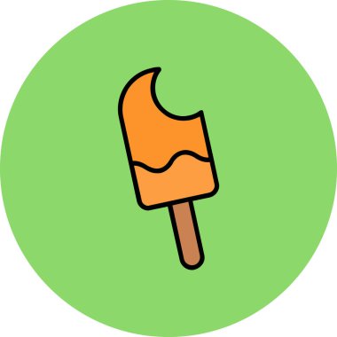 dondurma ikonu vektör illüstrasyonu