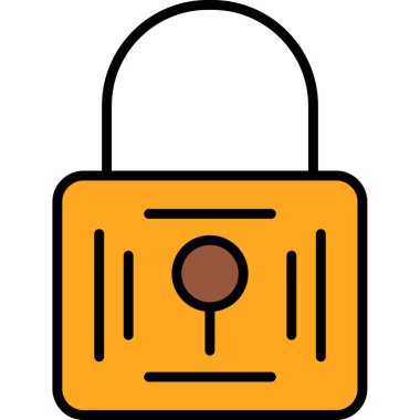 kilit simgesi, vektör illüstrasyonu