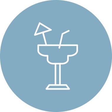 Kokteyl. Web simgesi basit illüstrasyon