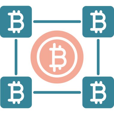 Kripto para birimi. Web simgesi basit illüstrasyon