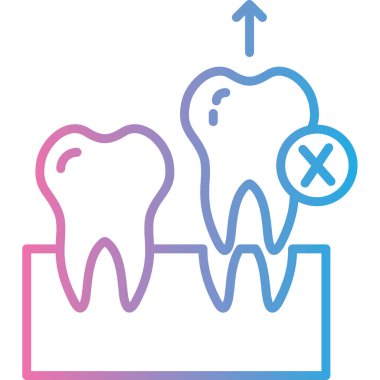 Diş simgesinin vektör illüstrasyonu