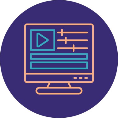 video simgesi vektör illüstrasyonu