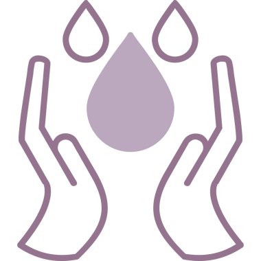 Ellerini yıka. Web simgesi vektör illüstrasyonu