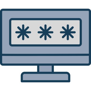 parola ikonu vektör illüstrasyonu