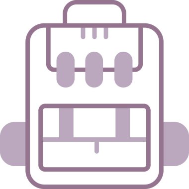 bagaj web simgesi, basit vektör illüstrasyonu