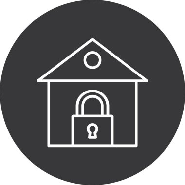 Bir kilit simgesinin vektör illüstrasyonu