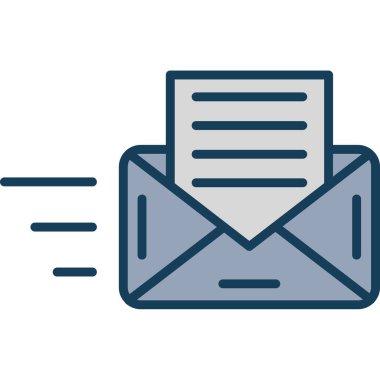 e- posta iletisi simgesi ana hat biçiminde