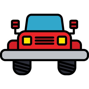 - Araba. Web simgesi basit illüstrasyon