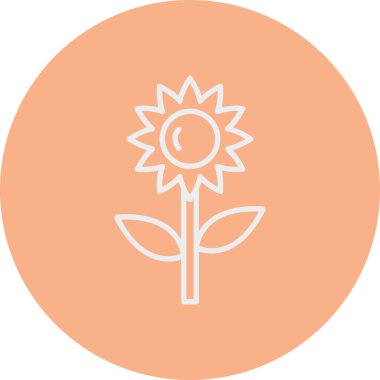 çiçek simgesi vektör illüstrasyonu