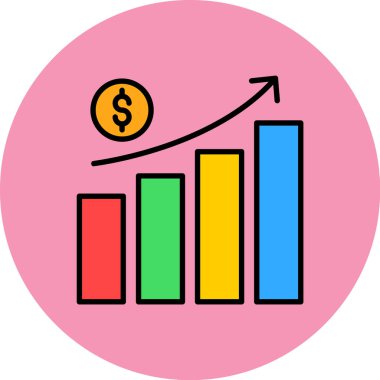 Dolar. Web simgesi basit illüstrasyon