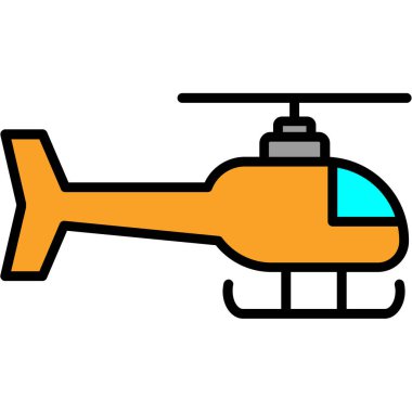 hava helikopteri web simgesi basit illüstrasyon