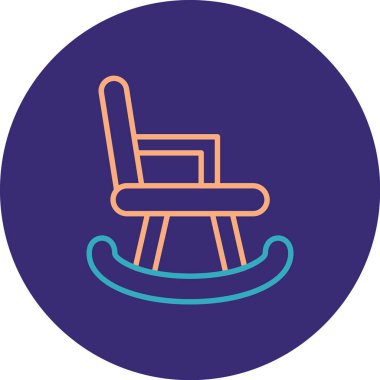 Sandalye. Web simgesi basit illüstrasyon