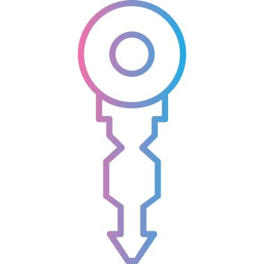 Anahtar. Web simgesi basit illüstrasyon