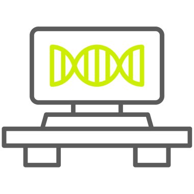 DNA DNA molekülü ikonu. Web tasarımı için DNA vektör simgelerinin düz çizimi