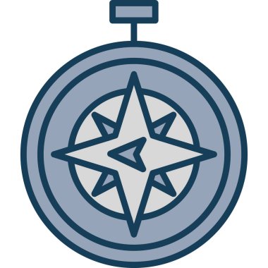 pusula vektör simgesi, modern biçim