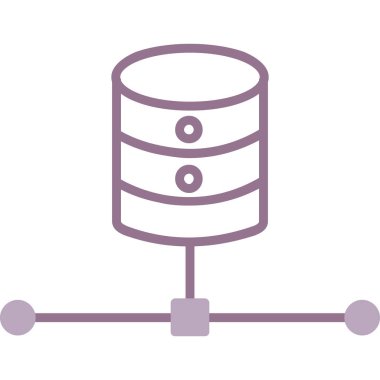 sunucu vektörü ince çizgi simgesi