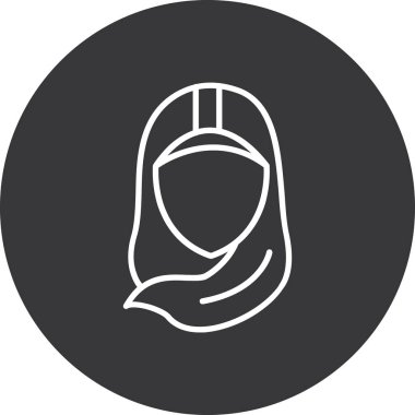 Maskeli bir kadının vektör çizimi