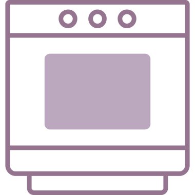 Mutfak sobası vektör simgesi