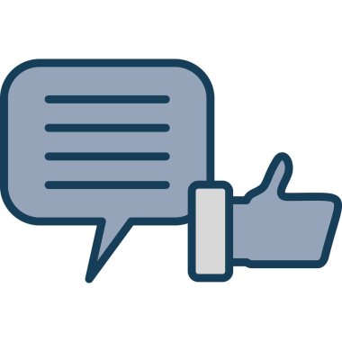 sohbet vektörü ince çizgi simgesi