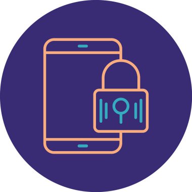 Mobil simge soyut grupta izole edildi