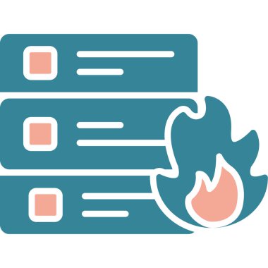 Güvenlik duvarı. Web simgesi, modern biçim