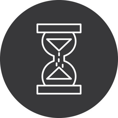 Kum saatinin vektör çizimi