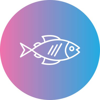 Balık. Web simgesi basit illüstrasyon