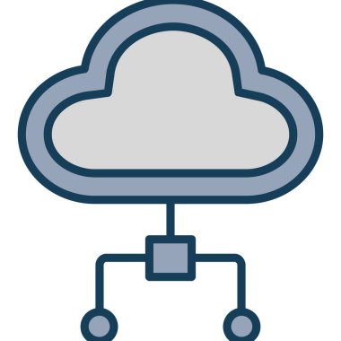 bulut hesaplama vektörü simgesi