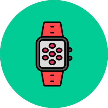 Moda biçimi izole edilmiş arkaplanda smartwatch simgesi