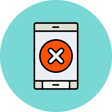 Akıllı telefon simgesi vektör çizimi yok
