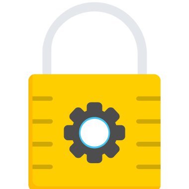 güvenlik kilidi renkli vektör simgesi