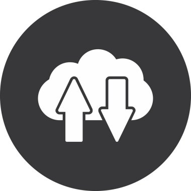 bulut indirme vektörü simgesi