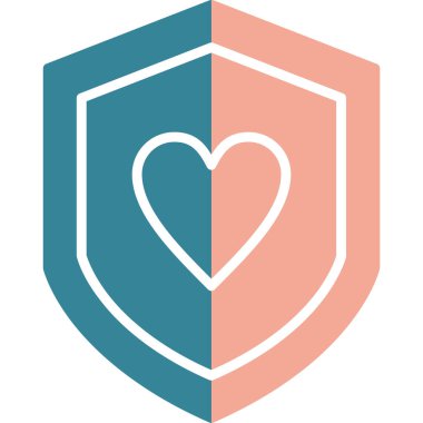 Kalp. Web simgesi basit illüstrasyon