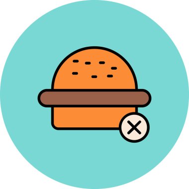 Hamburger. Web simgesi basit illüstrasyon