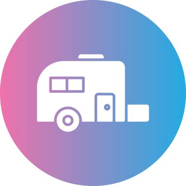 Minibüs Web simgesi basit illüstrasyon