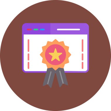 Rozet rozet simgesi düz stil