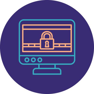 İnternet güvenliği, vektör simgesi