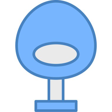 Tek bir çizgi film lambasının vektör çizimi