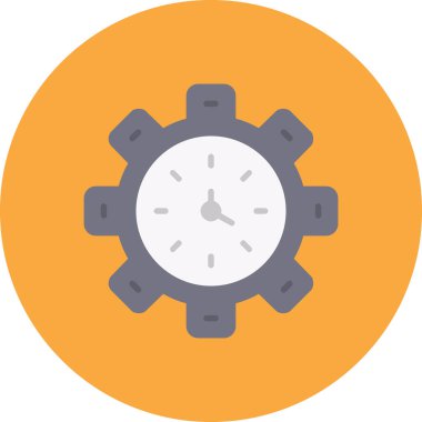 zaman yönetimi düz vektör simgesi