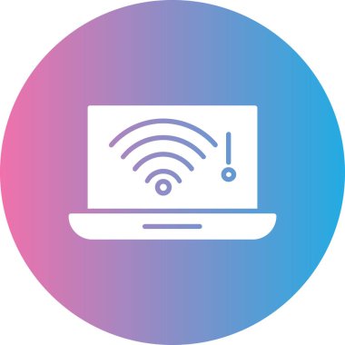 Kablosuz. Web simgesi basit illüstrasyon