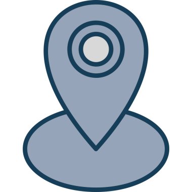 gps. Web simgesi basit illüstrasyon