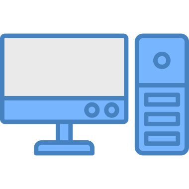 Bilgisayar. Web simgesi basit illüstrasyon